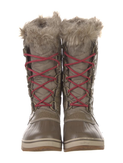 Sorel Nylon Fur Trim Lace-Up Boots