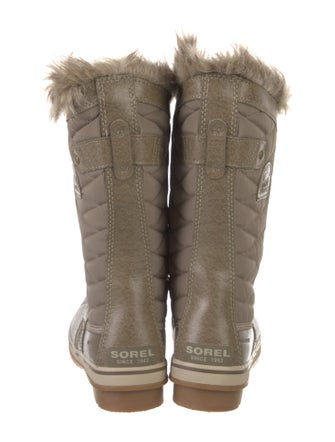 Sorel Nylon Fur Trim Lace-Up Boots