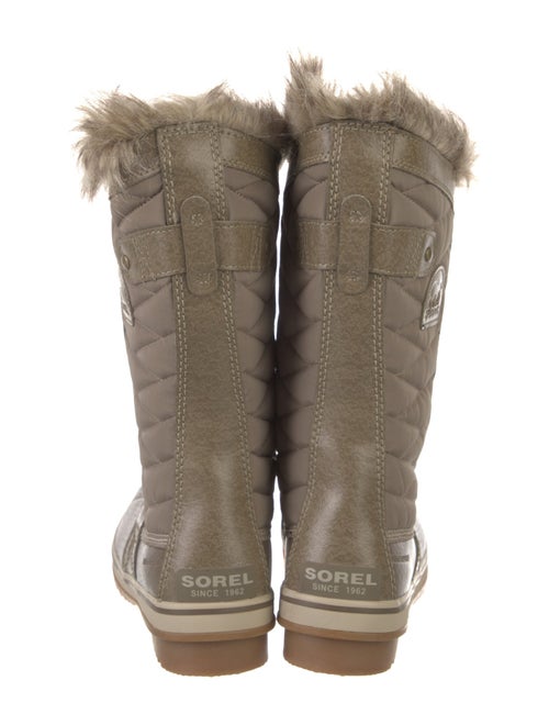 Sorel Nylon Fur Trim Lace-Up Boots