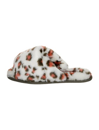 Sorel Faux Fur Animal Print Slides