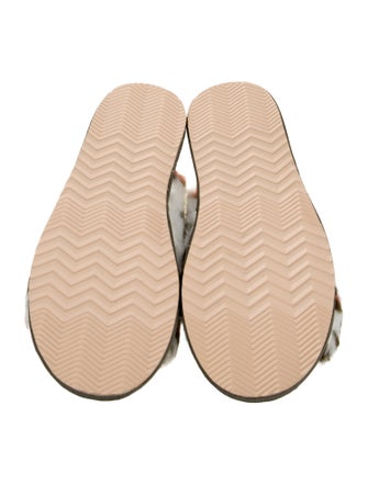 Sorel Faux Fur Animal Print Slides