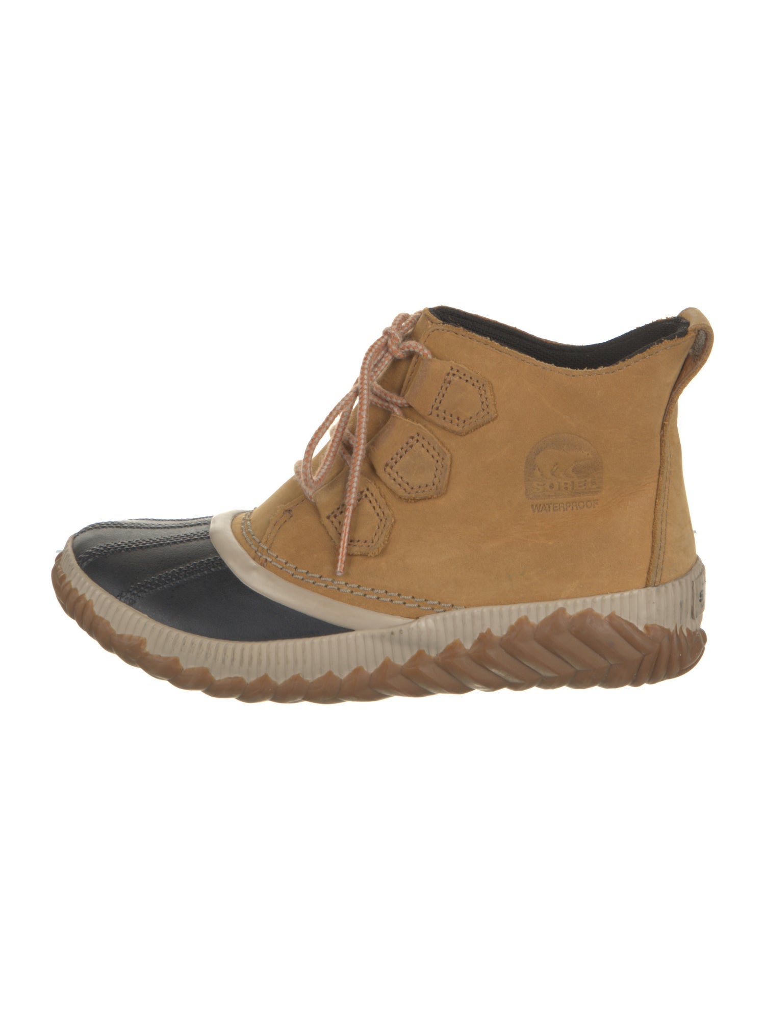 Sorel Suede Colorblock Pattern Lace-Up Boots