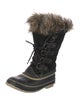 Sorel Suede Fur Trim Lace-Up Boots