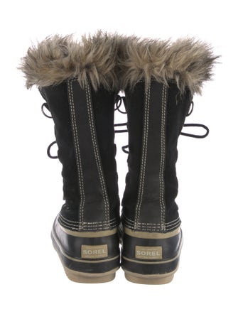 Sorel Suede Fur Trim Lace-Up Boots