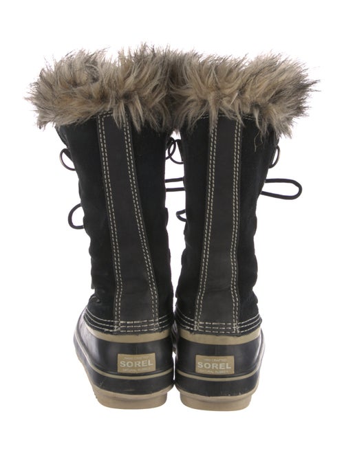 Sorel Suede Fur Trim Lace-Up Boots