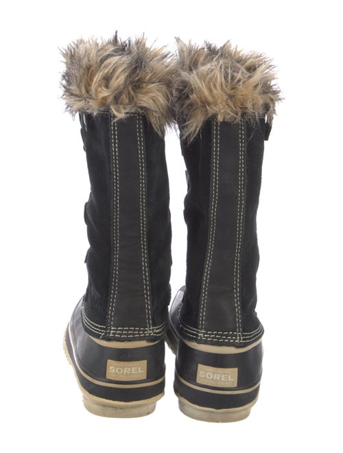 Sorel Suede Fur Trim Lace-Up Boots