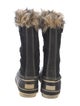 Sorel Suede Fur Trim Lace-Up Boots