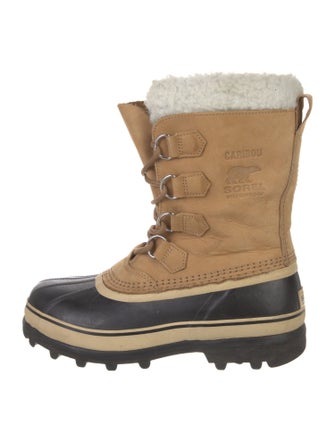 Sorel Suede Faux Fur Trim Lace-Up Boots