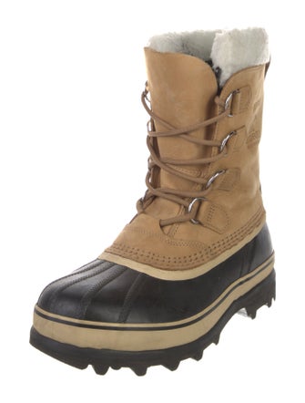 Sorel Suede Faux Fur Trim Lace-Up Boots