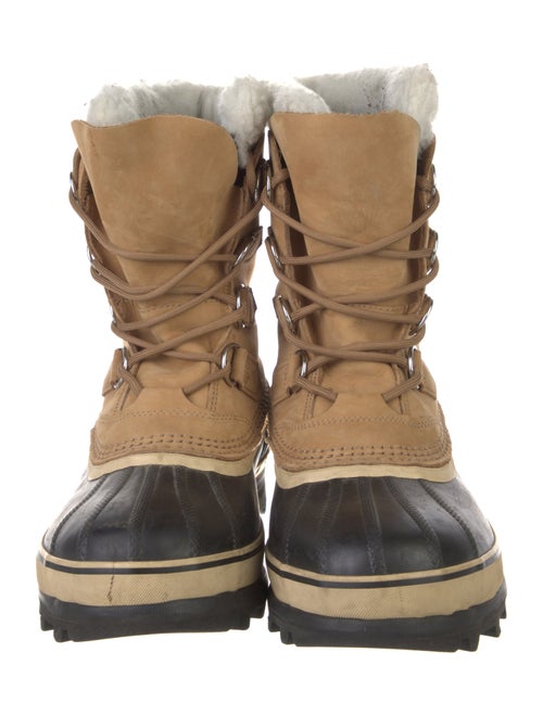 Sorel Suede Faux Fur Trim Lace-Up Boots