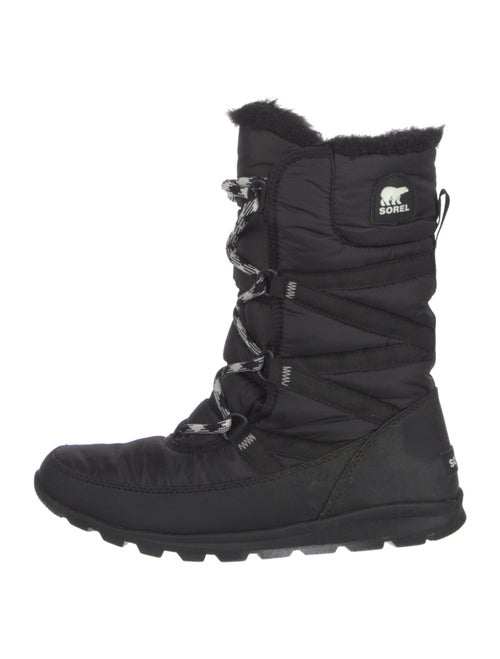 Sorel Nylon Faux Fur Trim Combat Boots