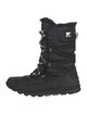 Sorel Nylon Faux Fur Trim Combat Boots