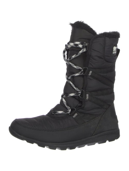Sorel Nylon Faux Fur Trim Combat Boots