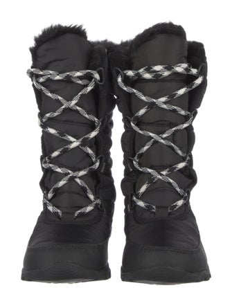 Sorel Nylon Faux Fur Trim Combat Boots