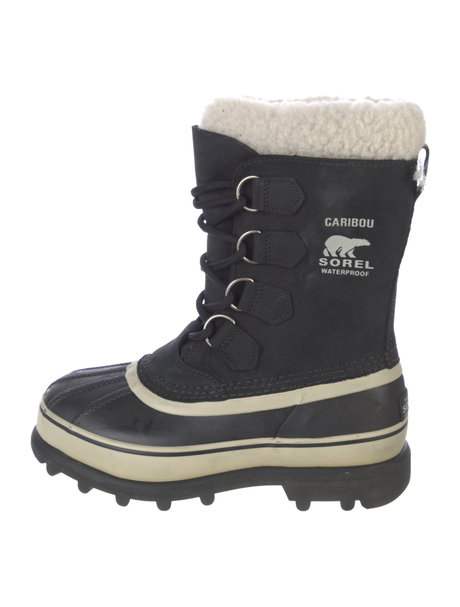 Sorel Leather Colorblock Pattern Lace-Up Boots