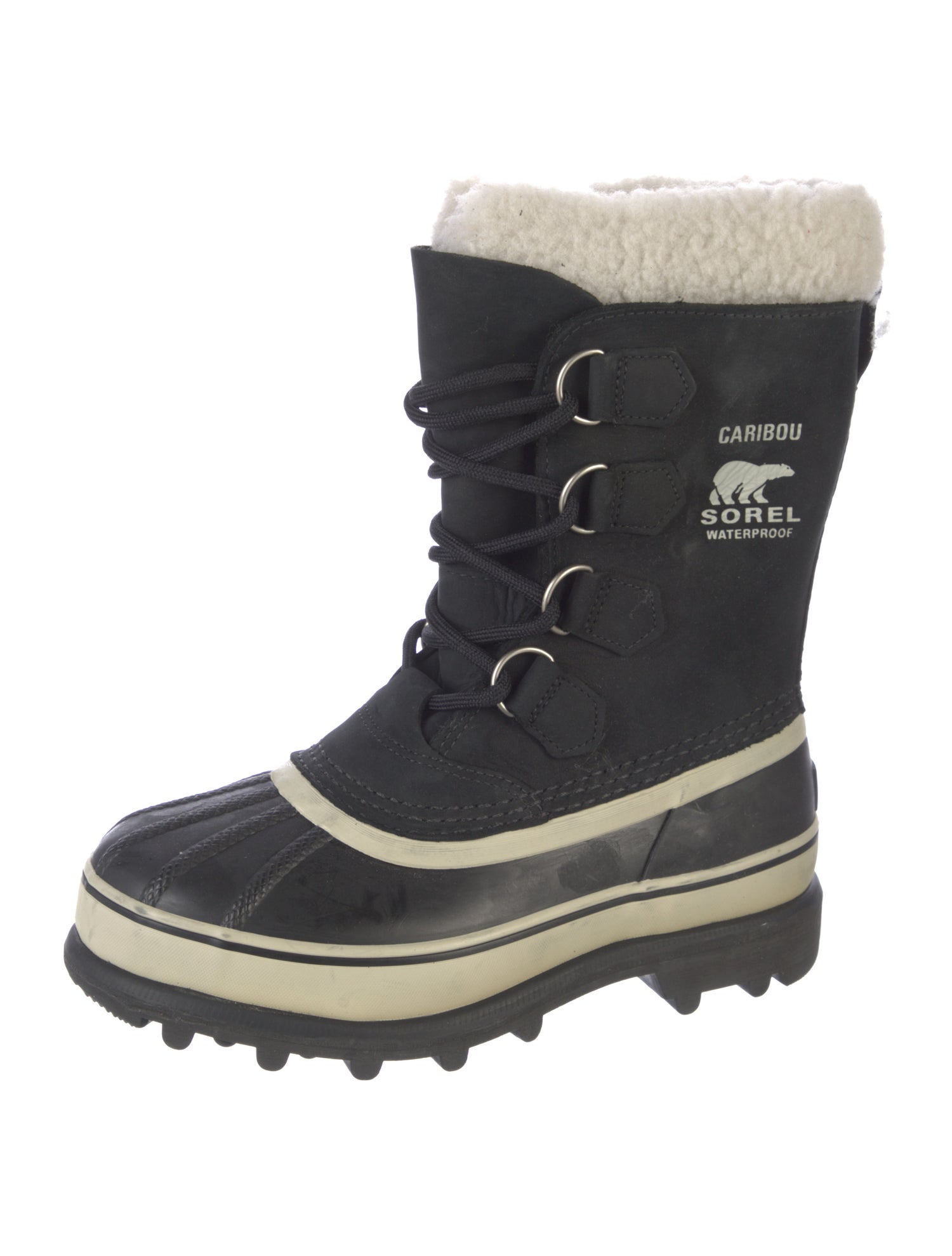 Sorel Leather Colorblock Pattern Lace-Up Boots