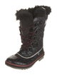 Sorel Leather Faux Fur Trim Lace-Up Boots