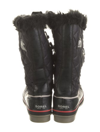 Sorel Leather Faux Fur Trim Lace-Up Boots