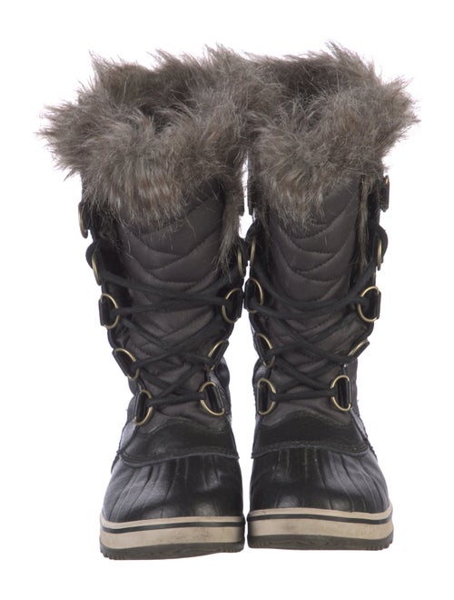 Sorel Leather Faux Fur Trim Lace-Up Boots