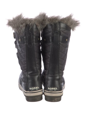 Sorel Leather Faux Fur Trim Lace-Up Boots