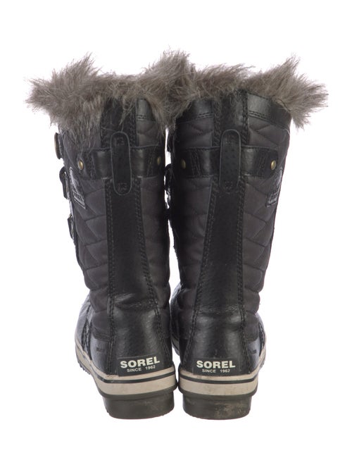 Sorel Leather Faux Fur Trim Lace-Up Boots