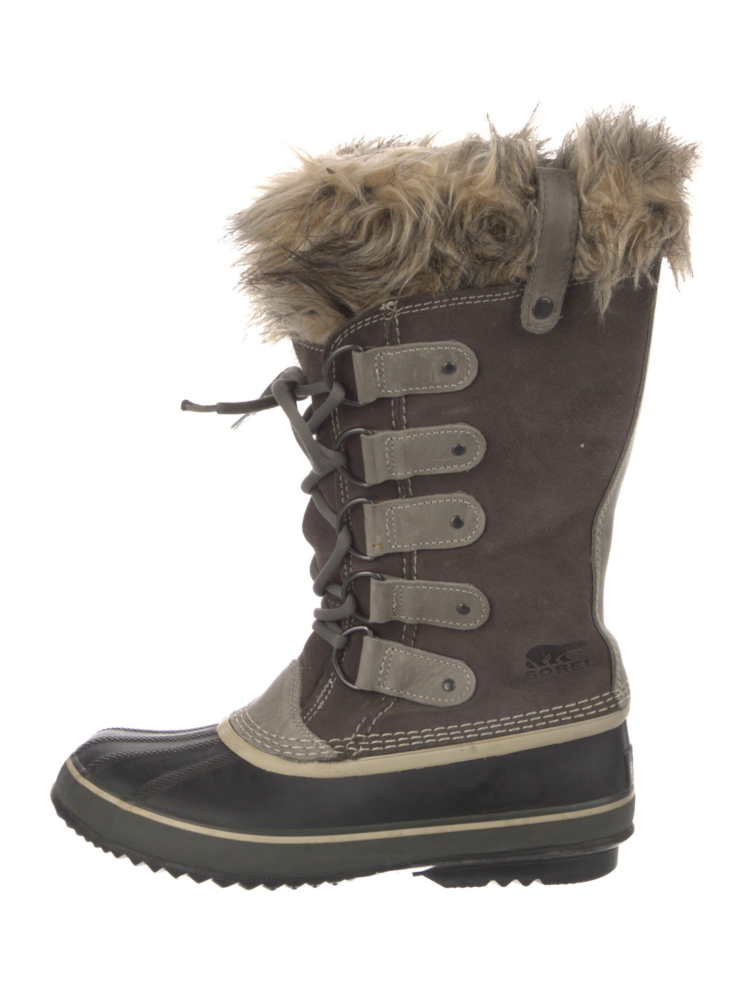 Sorel Suede Colorblock Pattern Lace-Up Boots