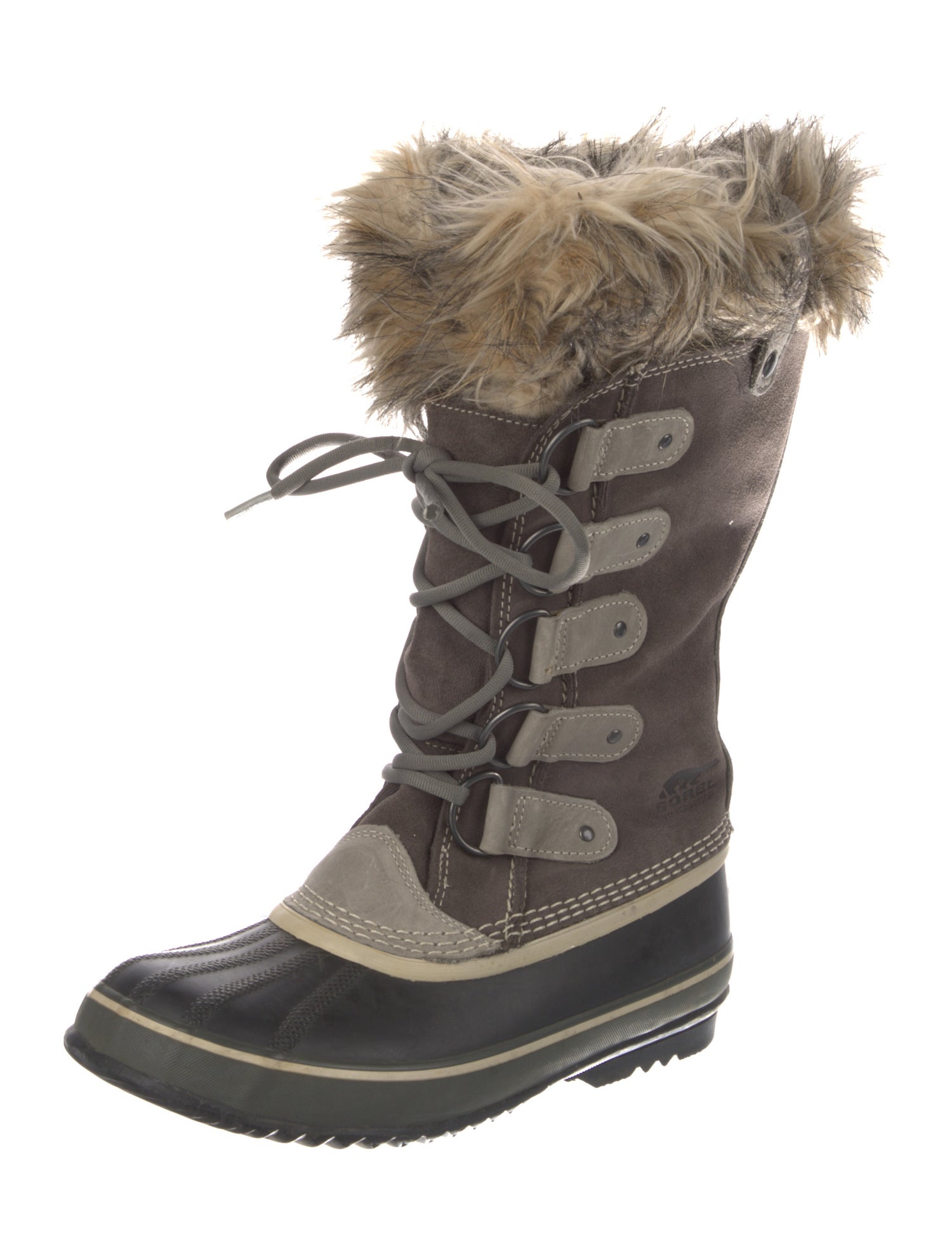 Sorel Suede Colorblock Pattern Lace-Up Boots