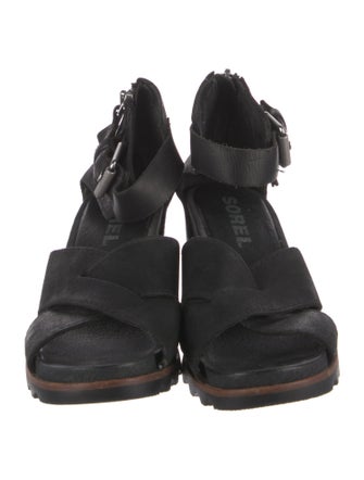 Sorel Leather Cutout Accent Slingback Sandals