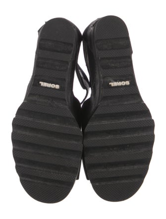 Sorel Leather Cutout Accent Slingback Sandals