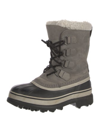 Sorel Suede Faux Fur Trim Lace-Up Boots