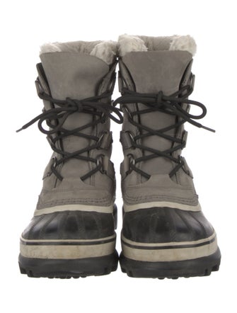 Sorel Suede Faux Fur Trim Lace-Up Boots
