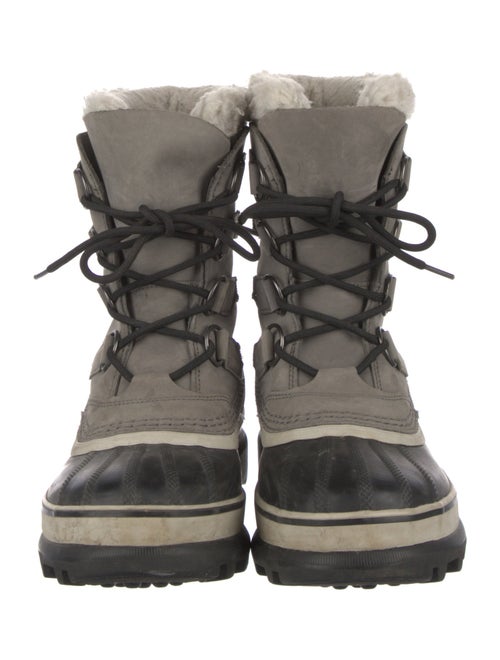 Sorel Suede Faux Fur Trim Lace-Up Boots