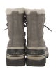 Sorel Suede Faux Fur Trim Lace-Up Boots