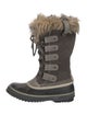 Sorel Suede Faux Fur Trim Lace-Up Boots