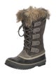 Sorel Suede Faux Fur Trim Lace-Up Boots
