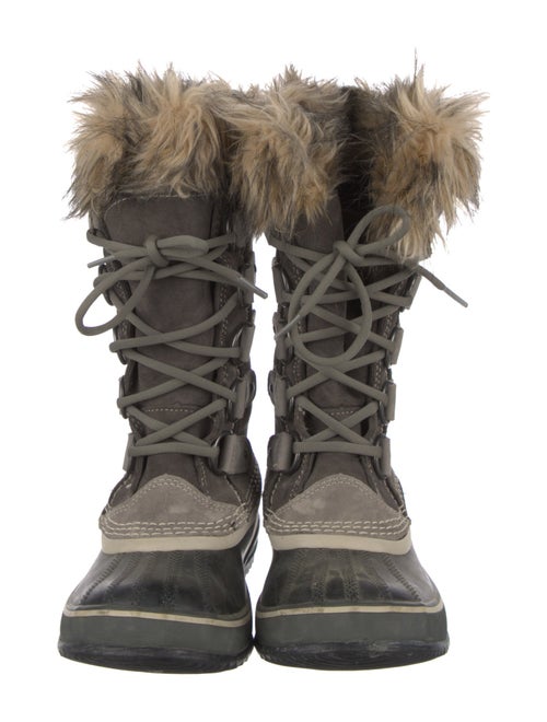 Sorel Suede Faux Fur Trim Lace-Up Boots