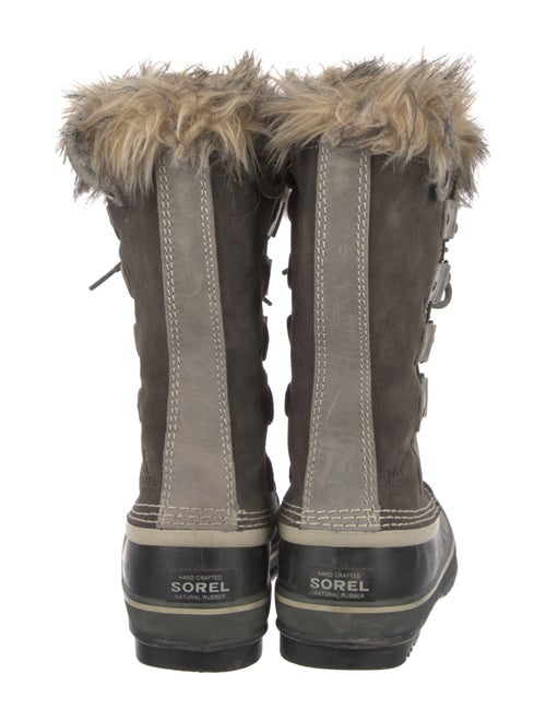 Sorel Suede Faux Fur Trim Lace-Up Boots