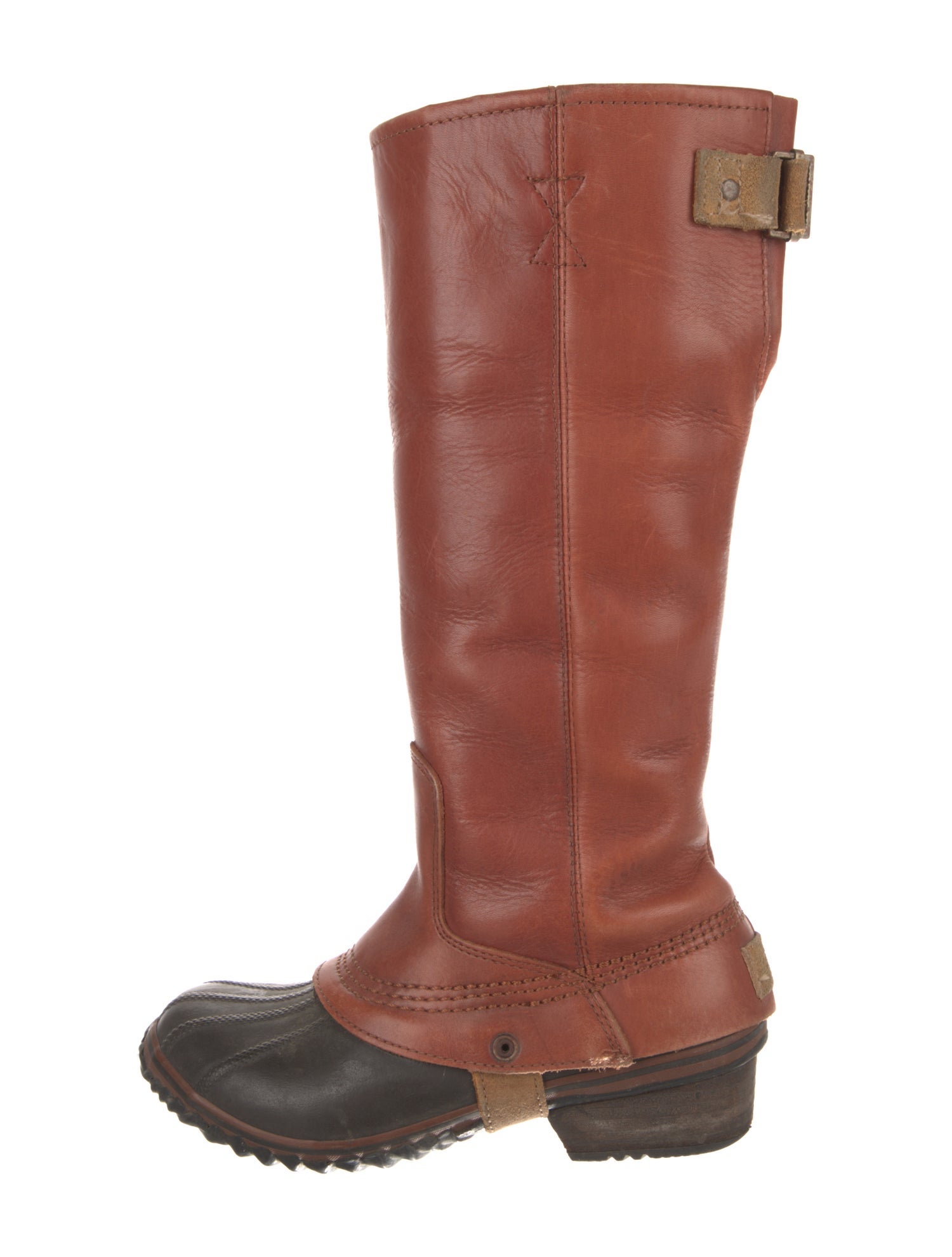 Sorel Leather Colorblock Pattern Boots