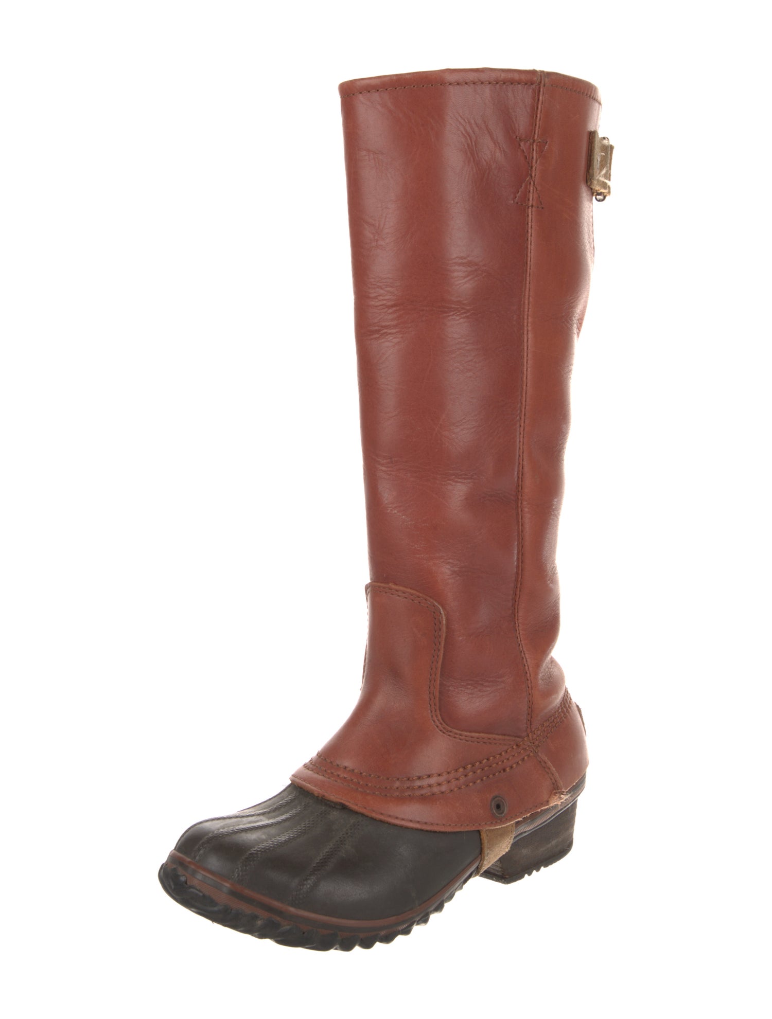 Sorel Leather Colorblock Pattern Boots