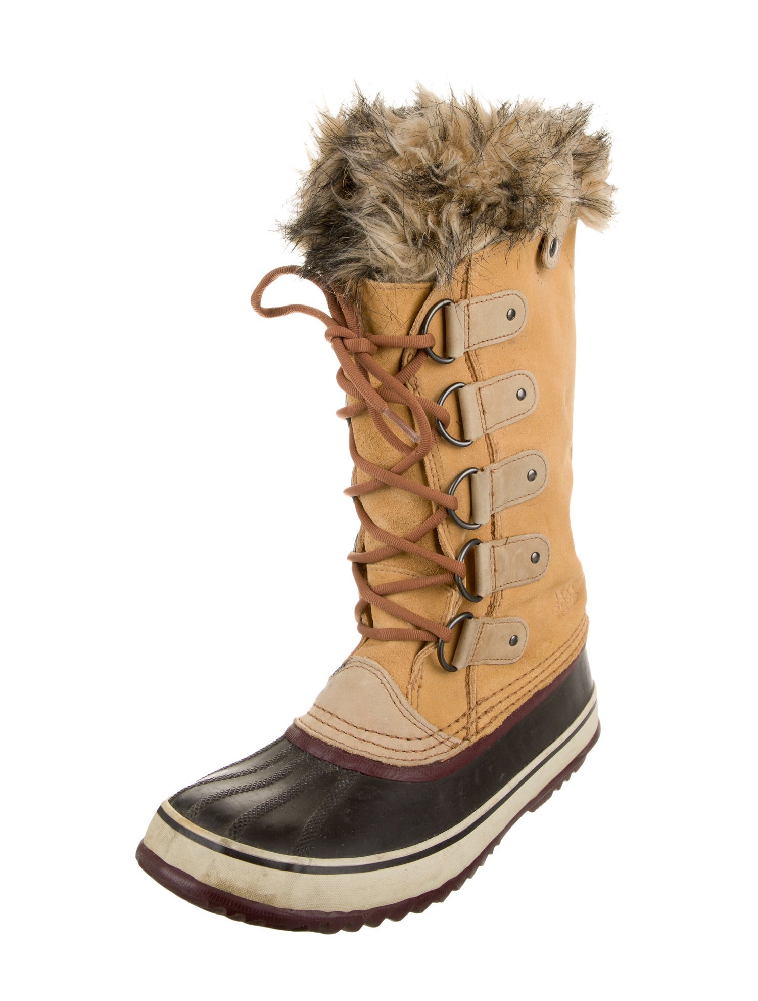 Sorel Suede Colorblock Pattern Lace-Up Boots