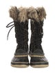Sorel Suede Fur Trim Lace-Up Boots