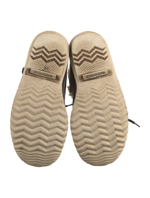 Sorel Suede Fur Trim Lace-Up Boots