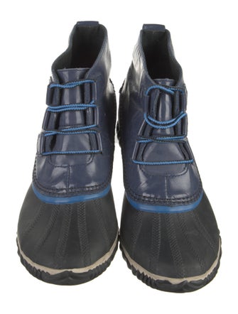 Sorel Patent Leather Printed Lace-Up Boots