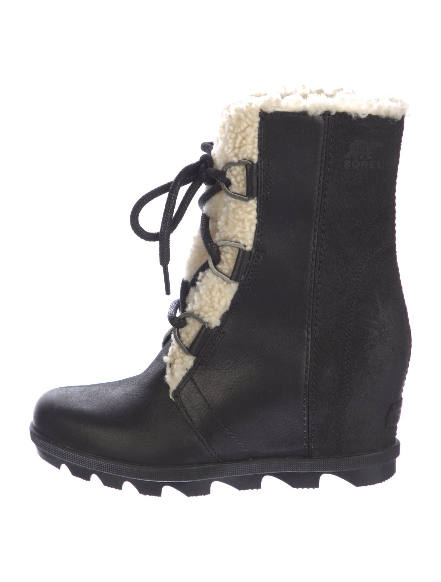 Sorel Leather Colorblock Pattern Lace-Up Boots