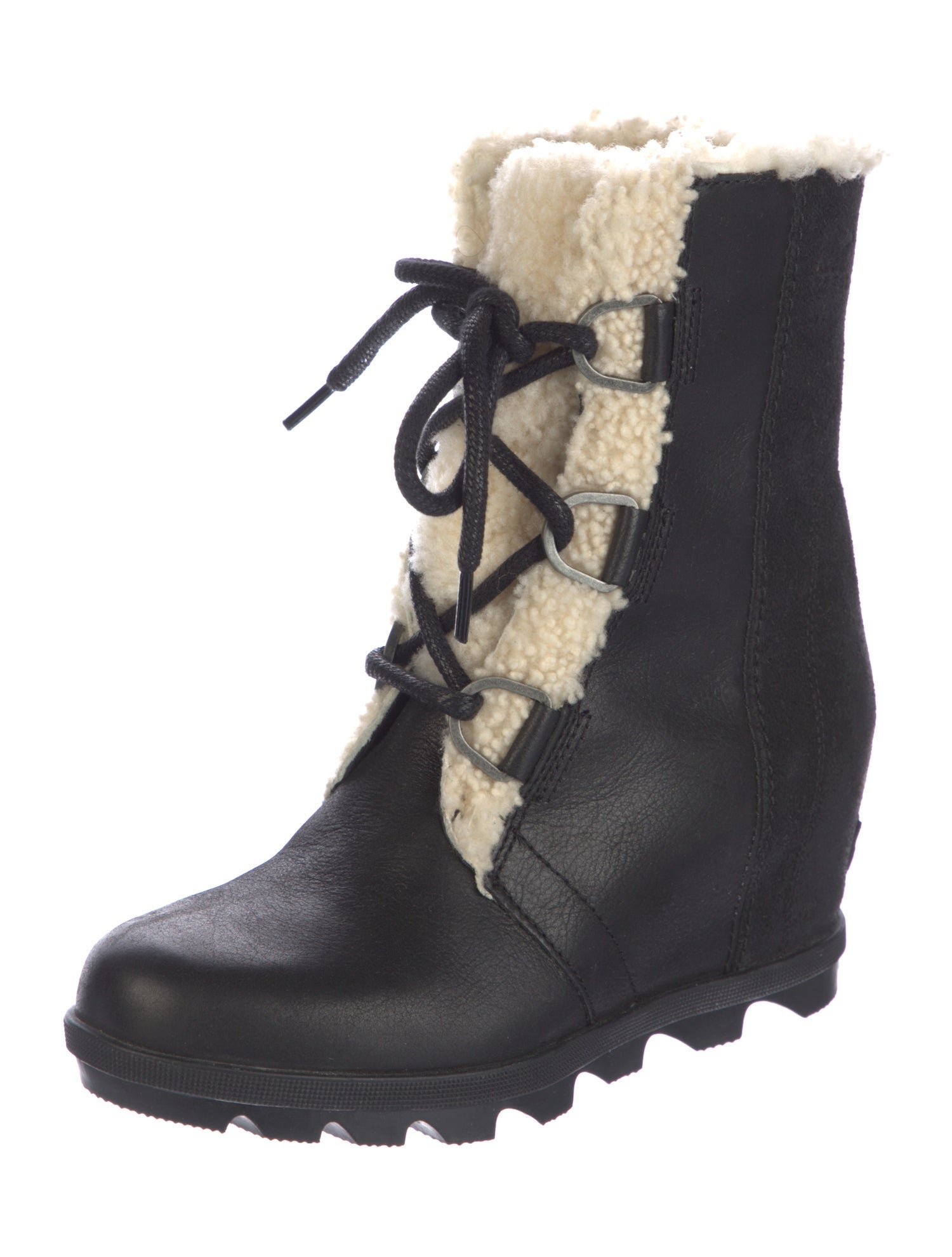 Sorel Leather Colorblock Pattern Lace-Up Boots
