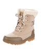 Sorel Suede Faux Fur Trim Lace-Up Boots