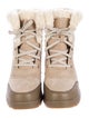 Sorel Suede Faux Fur Trim Lace-Up Boots