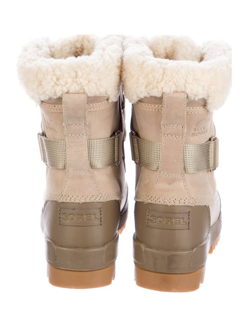 Sorel Suede Faux Fur Trim Lace-Up Boots