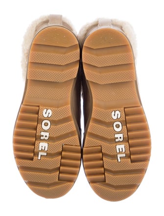 Sorel Suede Faux Fur Trim Lace-Up Boots