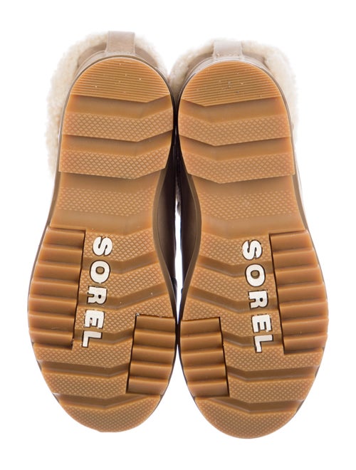 Sorel Suede Faux Fur Trim Lace-Up Boots